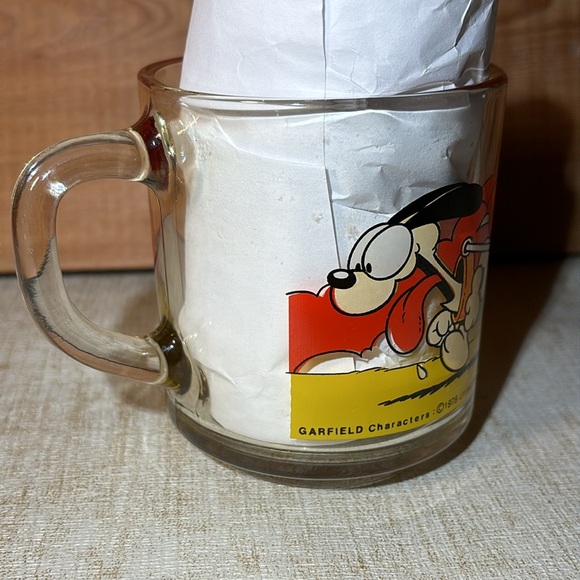 Vintage Garfield Glass Mug McDonalds 1978 - Jim Davis / Anchor Hocking - Picture 5 of 13